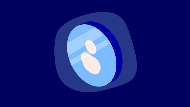 user on blue background small