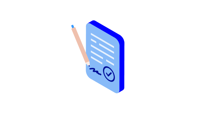 Sign a document icon - 640x360