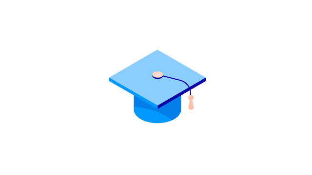 Graduation hat icon - 640x360