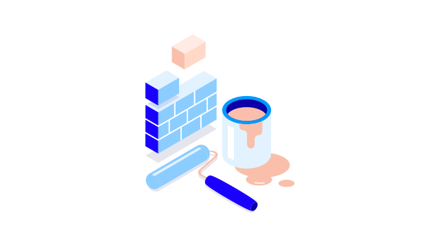 Brick wall & bucket of paint - 640X530 TEST