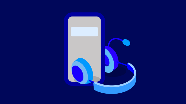 Telephone blue background