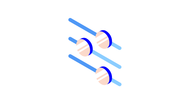 Line with dots settings slider white - 640x360