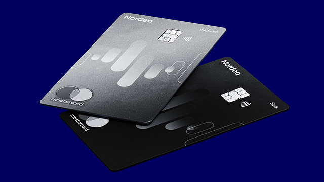 Nordea Platinum & Black - flying card - small