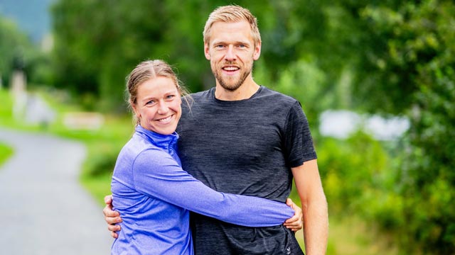 Kjersti og Martin på løpetur